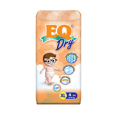 EQ Dry Disposable Diaper Mini XL 4s
