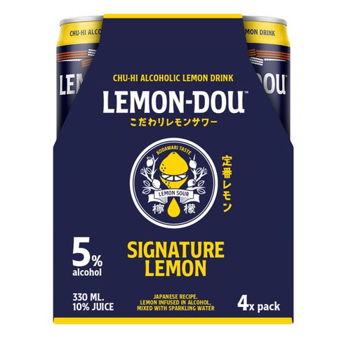 Lemon-Dou Signature Lemon Chu-hi 5% Alcohol Pack 4 x 330ml
