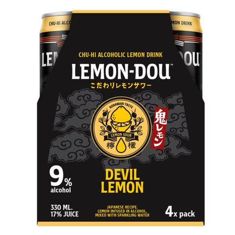 Lemon-Dou Devil Lemon Chu-hi 9% Alcohol Pack 4 x 330ml