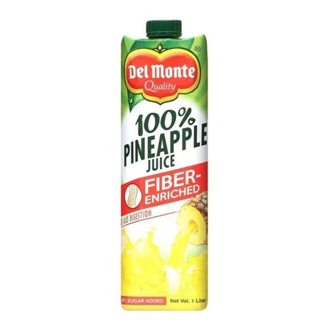Del Monte Fiber Enriched 100% Pineapple Juice Drink 1L