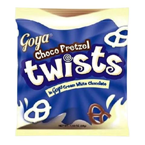 Goya Pretzel Twists Cream White Chocolate 21g