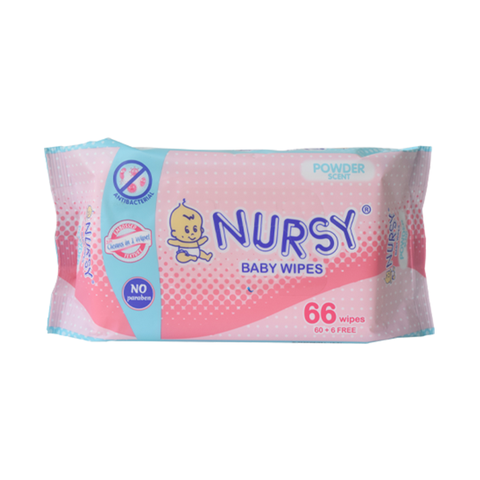Nursy Baby Wipes Powder Scent 66s