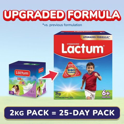 Lactum 6+ Plain 2kg Powdered Milk Drink for Kids Above 6 Years Old