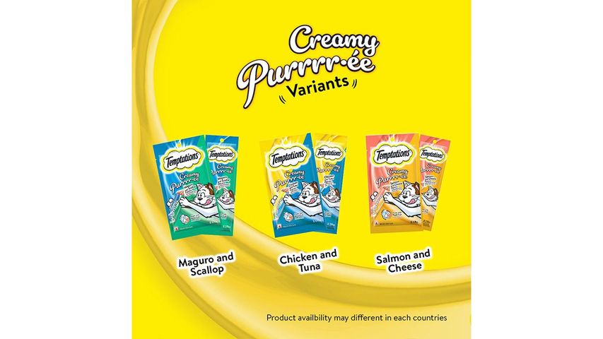 Temptations Creamy Purrree Salmon & Cheese 24g