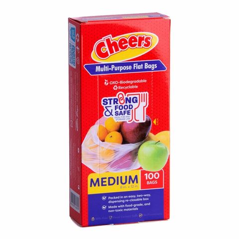 Cheers Multi-purpose Flat Bags Medium 100 Pieces