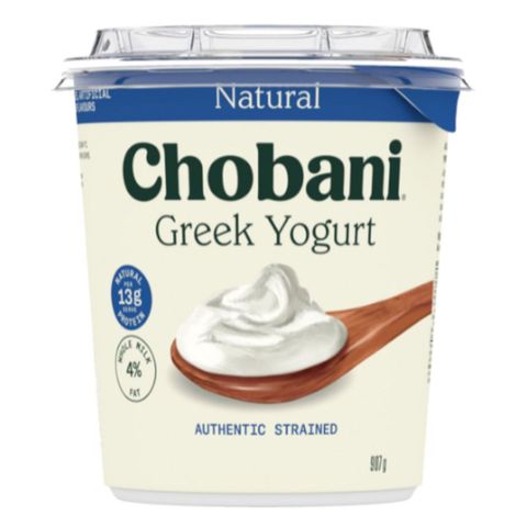 Chobani Greek Yogurt Whole Milk Plain 907g