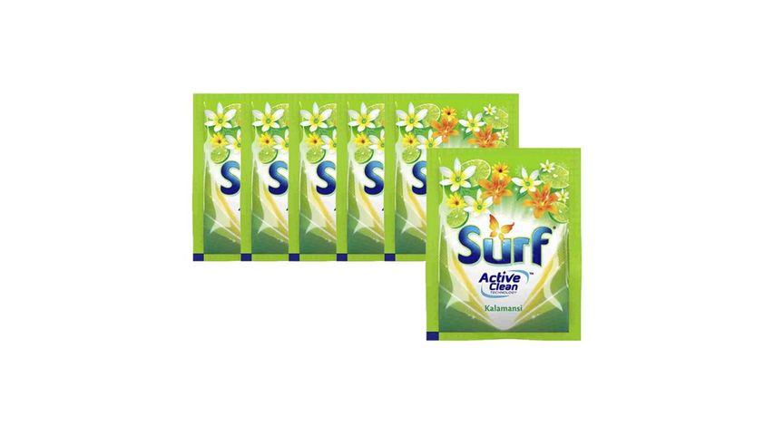 Surf Kalamansi Laundry Powder Detergent 6 x 57g