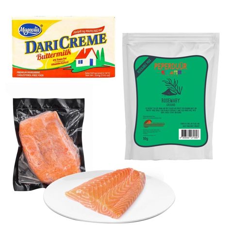 Dad’s Rosemary Butter Salmon Feast