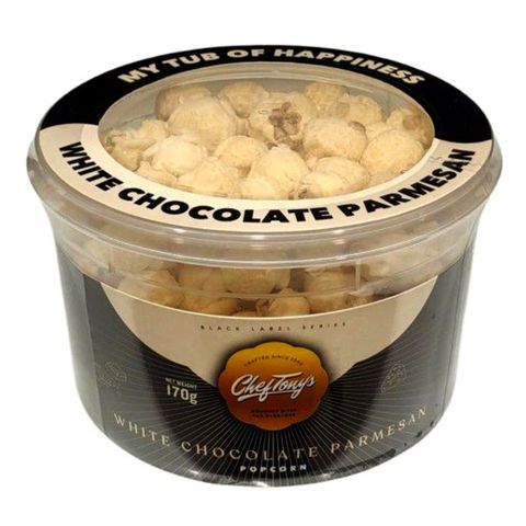 Chef Tony's White Chocolate Parmesan Popcorn 170g