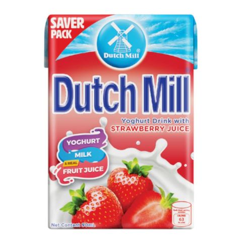 Dutch Mill Yogurt Drink with Strawberry Juice Saver Pack 4 x 90ml