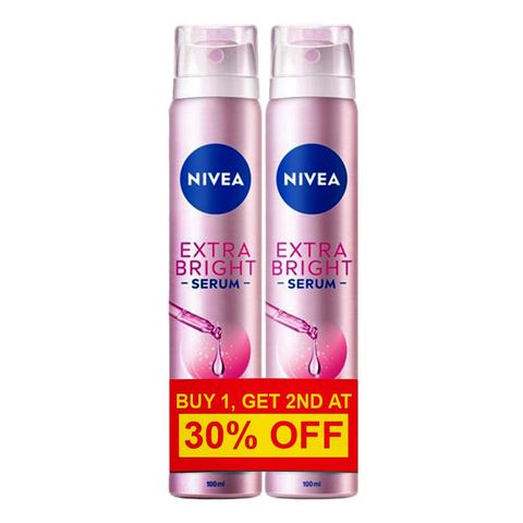 Nivea Extra Bright Serum Deodorant Spray (Buy 1, Get 2nd at 30% Off) 2 x 100ml