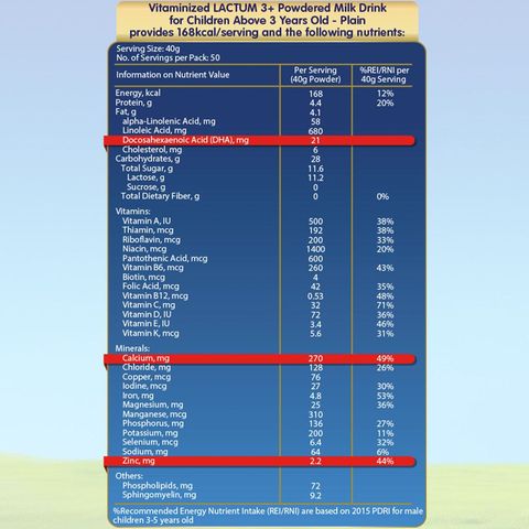Lactum 3+ Plain 1500G Powdered Milk Drink for Kids Over 3 up to 5 Years Old