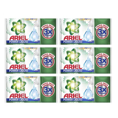 Ariel Power Liquid Detergent Sunrise Fresh Tripid Pack 6 x 72g
