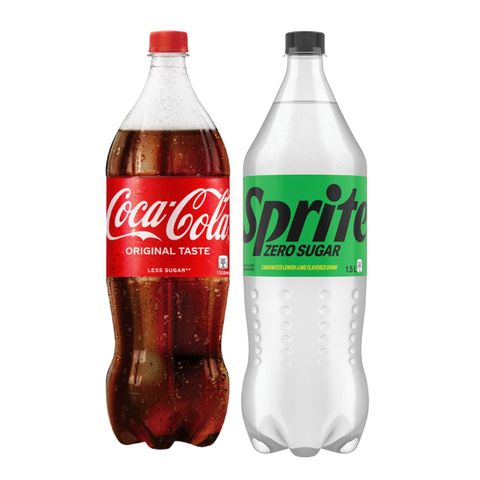 Coke Regular Bottle 1.5L + Sprite Zero Sugar 1.5L