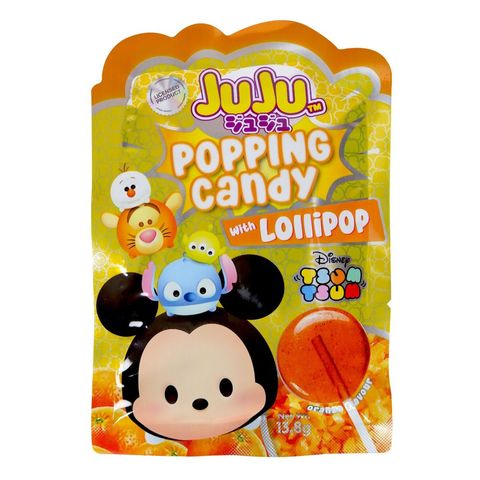 Juju Tsum Tsum Popping Candy Orange with Lollipop 13.8g