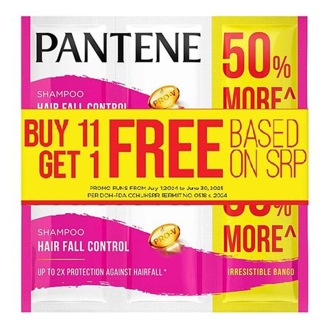 Pantene Shampoo Hair Fall Control (Buy 11 Get 1 Free) 12 x 15ml