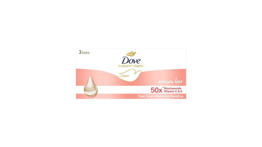 Dove Radiant+Care Niacinamide + Vitamin C & E Serum Bar Triples 3 x 90g