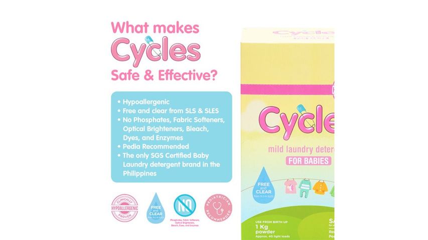 Cycles Mild Laundry Detergent Powder 1kg