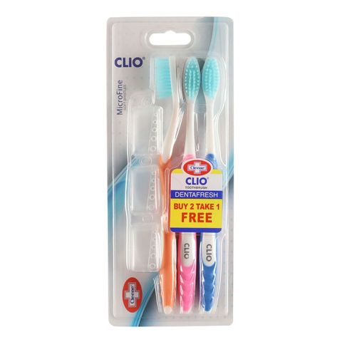 Cleene Clio Toothbrush Dentafresh (Buy 2 Take 1) 3 Pieces