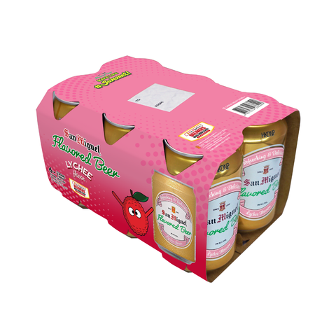 San Miguel Lychee Flavored Beer Can 6 x 330ml
