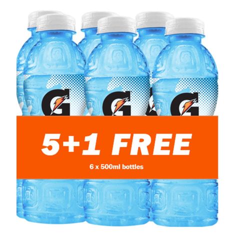 Gatorade Blue Bolt No Sugar 6 x 500ml