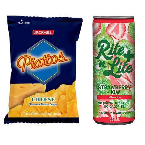 Piattos Cheese + Rite 'n Lite Strawberry + Kiwi