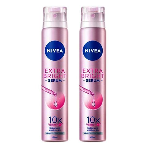 Nivea Extra Bright Serum Deodorant Spray (Buy 1, Get 2nd at 30% Off) 2 x 100ml