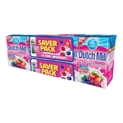 Dutch Mill Superfruits with Mixed Berries Juice Saver Pack 4 x 90ml
