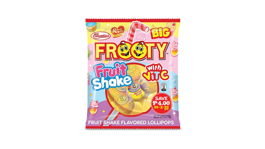 Columbia's Frooty Big Fruit Shake Lollipop 22 Pieces