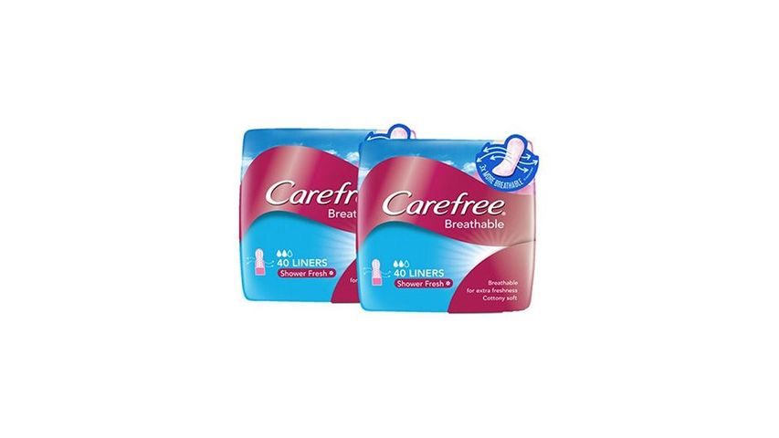 Carefree Breathable Liners 2 x 40 Pieces