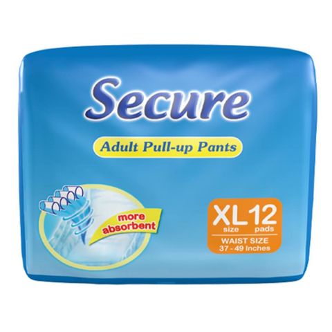 Secure Adult Pull-up Pants XL 12 Pieces