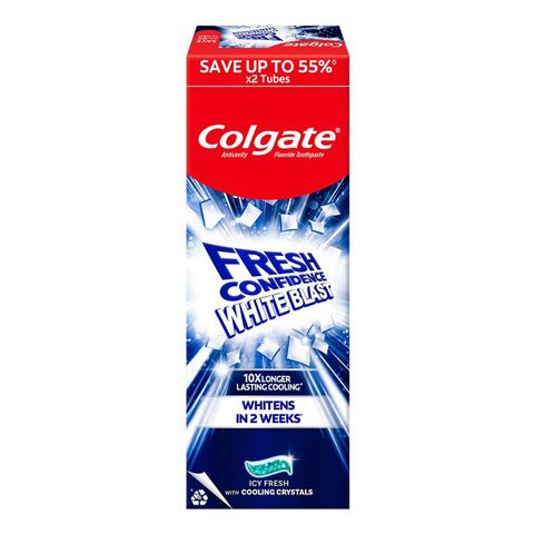 Colgate Fresh Confidence White Blast Icy Fresh 2 x 150g