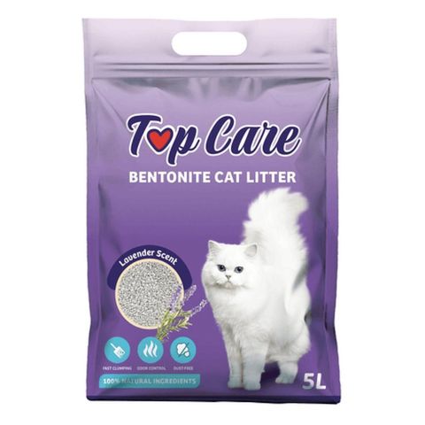 Top Care Bentonite Cat Litter Lavender 5L