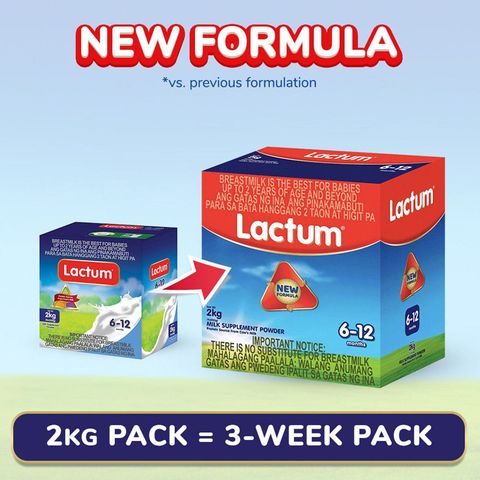Lactum for 6-12 Months Old 2kg Milk Supplement Powder
