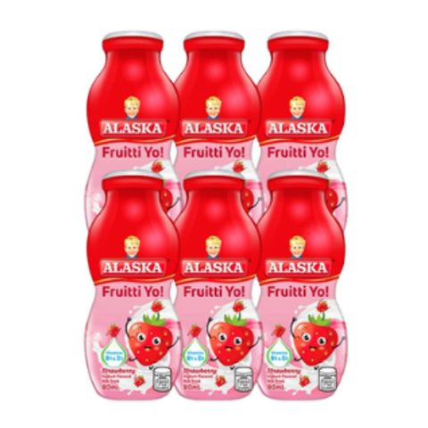 Alaska Fruitti Yo! Strawberry Yoghurt (Buy 6 Save 6) 6 x 80ml