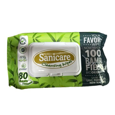Sanicare Cleansing Wipes 80 Pieces