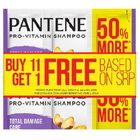 Pantene Total Damage Care Triple Sachet Shampoo (Buy 11 Get 1 Free) 12 x 12ml