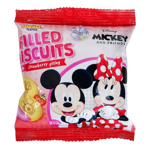 Juju Mickey Filled Biscuit Strawberry 25g