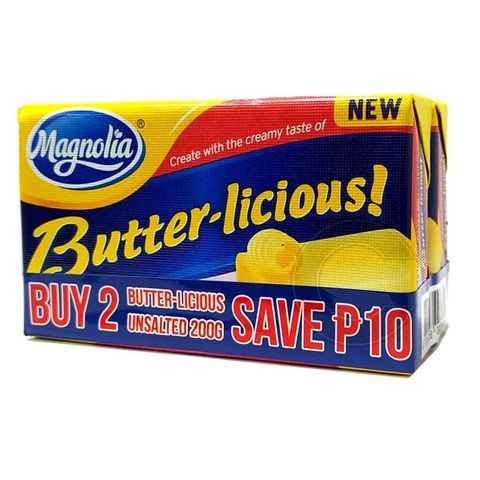 Magnolia Butter-licious Unsalted (Buy 2 Save P10) 2 x 200g
