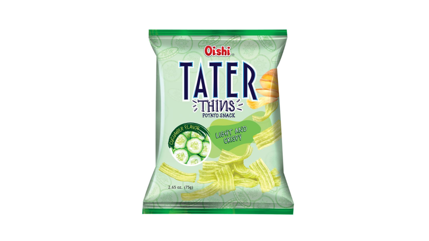 Oishi Tater Thins Cucumber Flavor Potato Snack 75g
