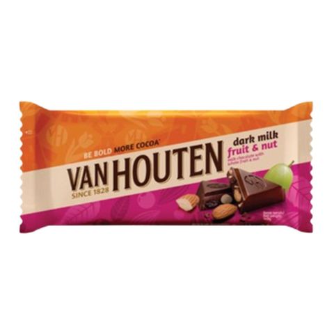 Van Houten Dark Milk Fruit & Nut 140g