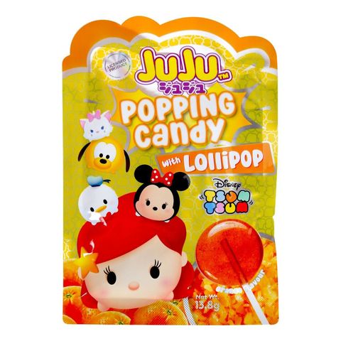 Juju Tsum Tsum Popping Candy Orange with Lollipop 13.8g