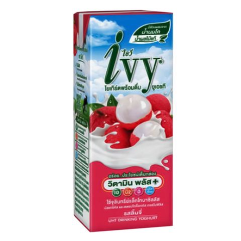 Ivy UHT Yoghurt Lychee 180ml