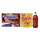 Coke Zero Bottle 1.5L + Twix and Snickers Bundle