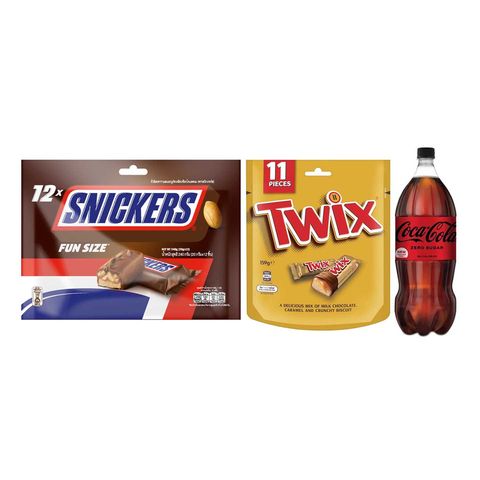 Coke Zero Bottle 1.5L + Twix and Snickers Bundle