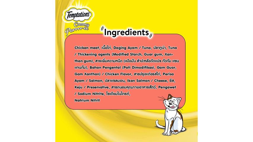 Temptations Creamy Purrree Salmon & Cheese 24g