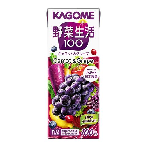 Kagome Vegetable and Fruit Mixed Carrot & Grape Juice 200ml