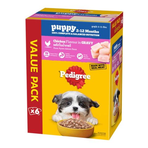 Pedigree Puppy Chicken Value Pack 6 x 130g