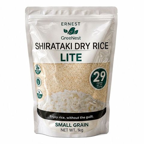 Ernest Greenest Shirataki Dry Rice Lite Small Grain 1kg
