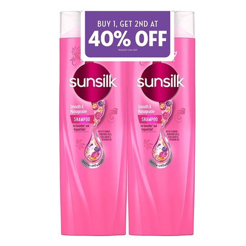 Sunsilk Shampoo Smooth & Manageable (Buy 1, Get 2nd at 40% off) 2 x 180ml